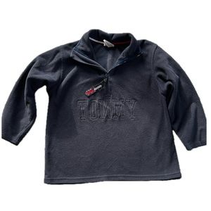 Blue Tommy Hilfiger 1/4 Zip Pull Over Kids - Size 3T